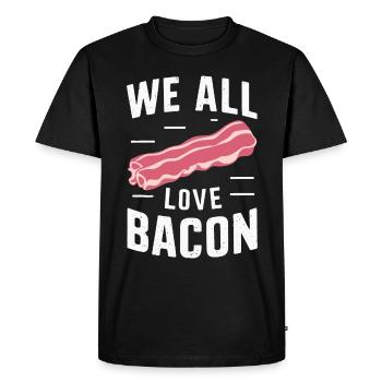 Bacon Breakfast Bacon - Men's Premium Organic T-Shirt - black - Front - Nico (187cm)