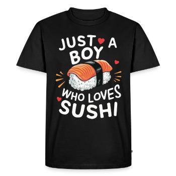 Sushi Japanese Food Maki Sushi Kawaii - Men's Premium Organic T-Shirt - black - Front - Nico (187cm)