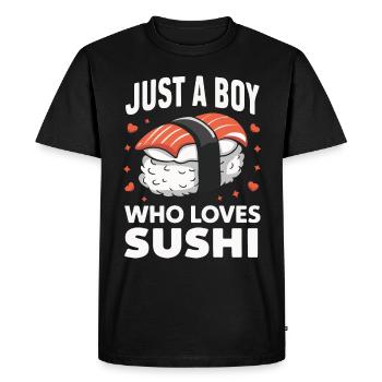 Sushi Japanese Food Maki Sushi Kawaii - Men's Premium Organic T-Shirt - black - Front - Nico (187cm)