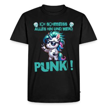 Je m’en fiche - Schmeiss alles hin werd Punk Punkrock - T-shirt Premium bio Homme - noir - Devant - Nico (187cm)