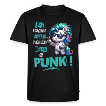 Je m’en fiche - Schmeiss alles hin werd Punk Punkrock - T-shirt Premium bio Homme - noir - Devant - Nico (187cm)