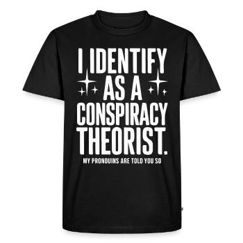 Conspiracy theorist Conspiracy theory - Men's Premium Organic T-Shirt - black - Front - Nico (187cm)