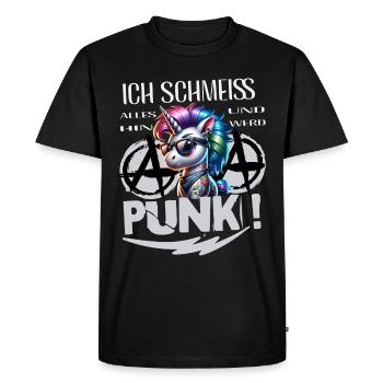 Je m’en fiche - Schmeiss alles hin werd Punk Punkrock - T-shirt Premium bio Homme - noir - Devant - Nico (187cm)
