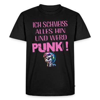 Je m’en fiche - Schmeiss alles hin werd Punk Punkrock - T-shirt Premium bio Homme - noir - Devant - Nico (187cm)