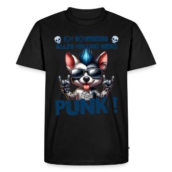 Je m’en fiche - Schmeiss alles hin werd Punk Punkrock - T-shirt Premium bio Homme - noir - Devant - Nico (187cm)