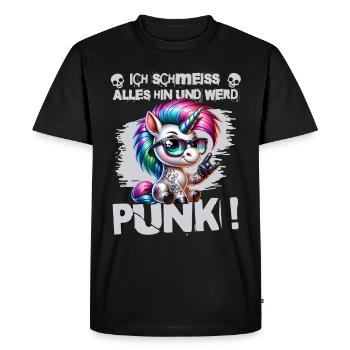 Je m’en fiche - Schmeiss alles hin werd Punk Punkrock - T-shirt Premium bio Homme - noir - Devant - Nico (187cm)
