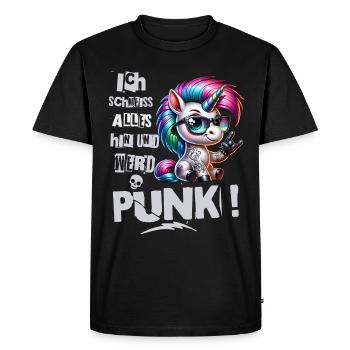 Je m’en fiche - Schmeiss alles hin werd Punk Punkrock - T-shirt Premium bio Homme - noir - Devant - Nico (187cm)