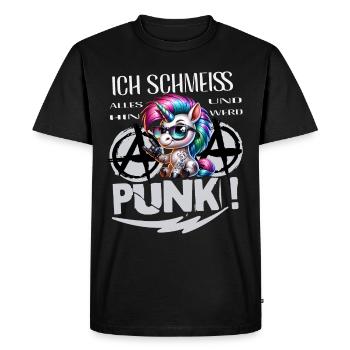 Je m’en fiche - Schmeiss alles hin werd Punk Punkrock - T-shirt Premium bio Homme - noir - Devant - Nico (187cm)