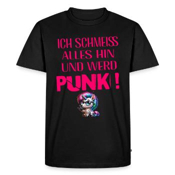 Je m’en fiche - Schmeiss alles hin werd Punk Punkrock - T-shirt Premium bio Homme - noir - Devant - Nico (187cm)
