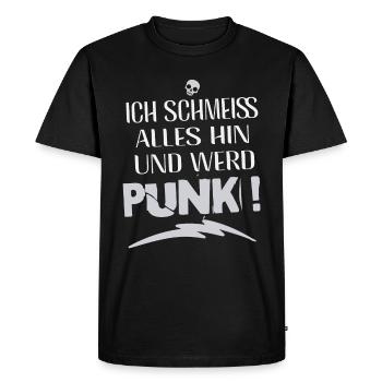 Je m’en fiche - Schmeiss alles hin werd Punk Punkrock - T-shirt Premium bio Homme - noir - Devant - Nico (187cm)