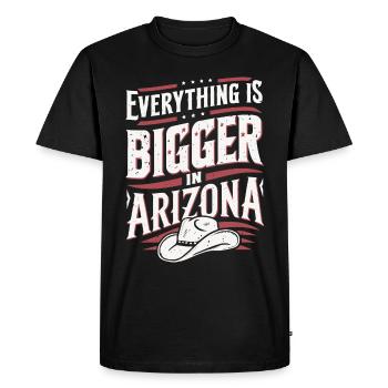 Arizona, USA, America - Men's Premium Organic T-Shirt - black - Front - Nico (187cm)