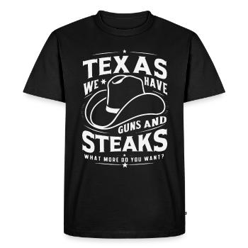 Texas State Texans Texas - Men's Premium Organic T-Shirt - black - Front - Nico (187cm)