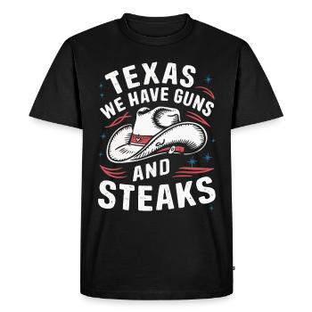 Texas State Texans Texas - Men's Premium Organic T-Shirt - black - Front - Nico (187cm)