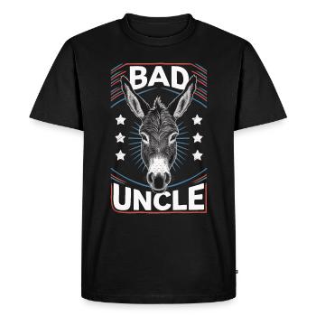 Uncle Fmilie Great-Uncle Uncle - Men's Premium Organic T-Shirt - black - Front - Nico (187cm)