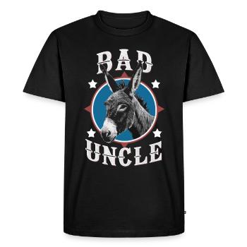 Uncle Fmilie Great-Uncle Uncle - Men's Premium Organic T-Shirt - black - Front - Nico (187cm)