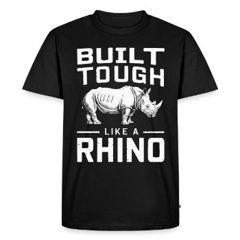 Rhinocéros Rhinocéros - T-shirt Premium bio Homme - noir - Devant - Nico (187cm)