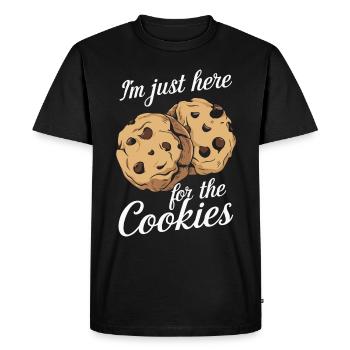 Cookies Biscuits Biscuits Biscuits Chocolat - T-shirt Premium bio Homme - noir - Devant - Nico (187cm)