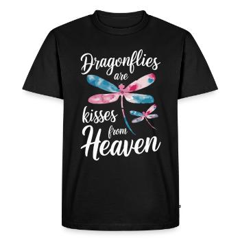 Dragonfly Dragonflies Insects Nature - Men's Premium Organic T-Shirt - black - Front - Nico (187cm)