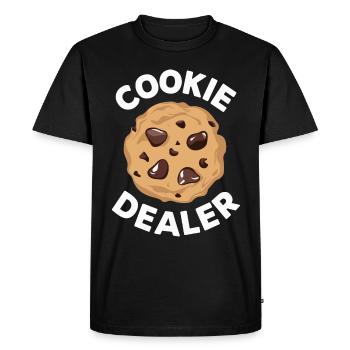 Cookies Biscuits Biscuits Biscuits Chocolat - T-shirt Premium bio Homme - noir - Devant - Nico (187cm)