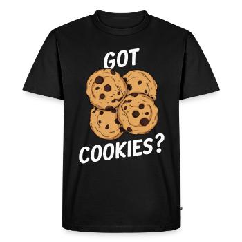 Cookies Biscuits Biscuits Biscuits Chocolat - T-shirt Premium bio Homme - noir - Devant - Nico (187cm)