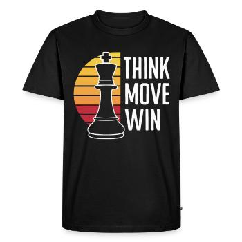 Chess Chess Player - Men's Premium Organic T-Shirt - black - Front - Nico (187cm)
