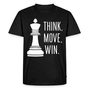 Chess Chess Player - Men's Premium Organic T-Shirt - black - Front - Nico (187cm)