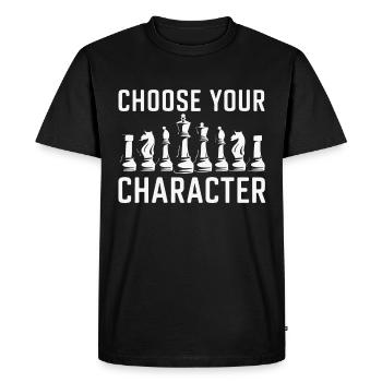 Chess Chess Player - Men's Premium Organic T-Shirt - black - Front - Nico (187cm)