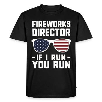 Pyrotechnie Feux d’artifice Pyrotechnie - T-shirt Premium bio Homme - noir - Devant - Nico (187cm)