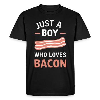 Bacon Breakfast Bacon - Men's Premium Organic T-Shirt - black - Front - Nico (187cm)