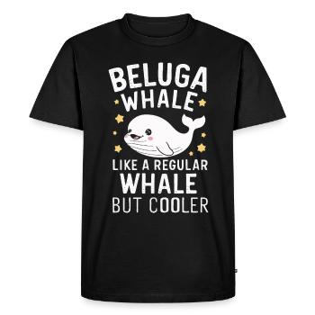 Béluga Océan Bélugas Baleines - T-shirt Premium bio Homme - noir - Devant - Nico (187cm)