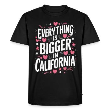 Californie États-Unis Amérique - T-shirt Premium bio Homme - noir - Devant - Nico (187cm)
