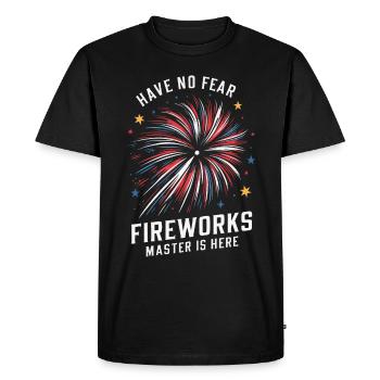 Pyrotechnie Feux d’artifice Pyrotechnie - T-shirt Premium bio Homme - noir - Devant - Nico (187cm)