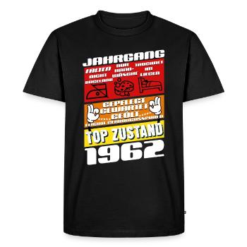 63 Year Old Born 1962 Birthday - Men's Premium Organic T-Shirt - black - Front - Nico (187cm)