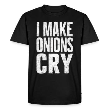 Funny, sarcasm, sarcastic humor, irony - Men's Premium Organic T-Shirt - black - Front - Nico (187cm)