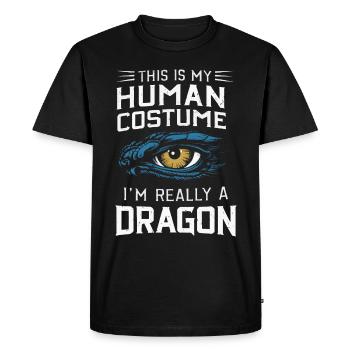 Dragon Mystique Dragon Fantasy - T-shirt Premium bio Homme - noir - Devant - Nico (187cm)
