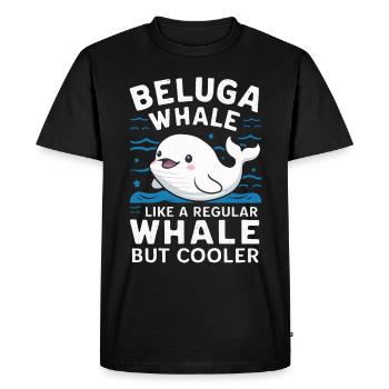 Béluga Océan Bélugas Baleines - T-shirt Premium bio Homme - noir - Devant - Nico (187cm)