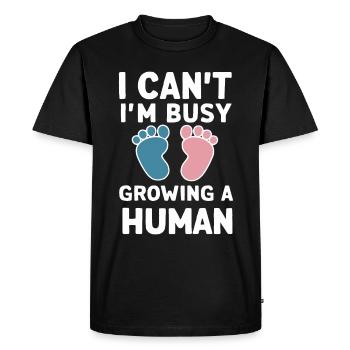Grossesse Grossesse Accouchement - T-shirt Premium bio Homme - noir - Devant - Nico (187cm)