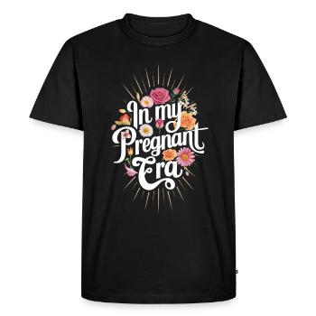 Grossesse Grossesse Accouchement - T-shirt Premium bio Homme - noir - Devant - Nico (187cm)