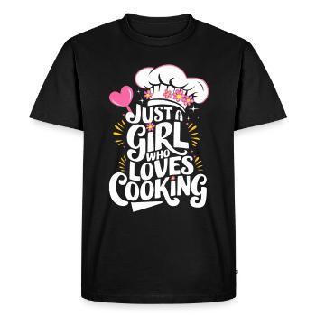 Chef Cooking Cheff Bäker - Men's Premium Organic T-Shirt - black - Front - Nico (187cm)