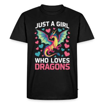 Dragon Mystique Dragon Fantasy - T-shirt Premium bio Homme - noir - Devant - Nico (187cm)
