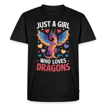 Dragon Mystique Dragon Fantasy - T-shirt Premium bio Homme - noir - Devant - Nico (187cm)
