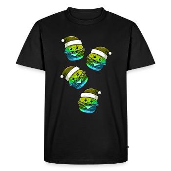 Burger Bande dessinée de Noël - T-shirt Premium bio Homme - noir - Devant - Nico (187cm)