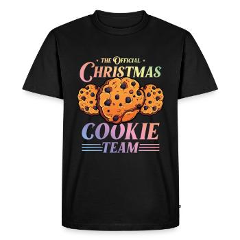 Christmas Cookies Baking Colorful - Men's Premium Organic T-Shirt - black - Front - Nico (187cm)