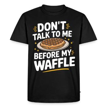 Gaufres Bonbons pour le petit-déjeuner - T-shirt Premium bio Homme - noir - Devant - Nico (187cm)