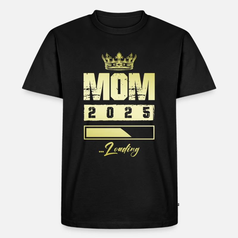 Mama 2025 Loading Mom - Männer Premium Bio T-Shirt - Schwarz