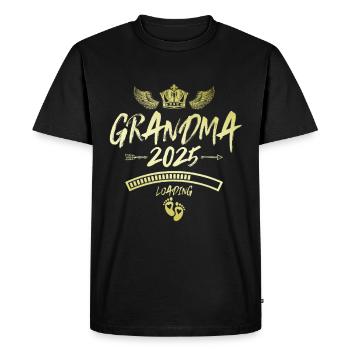 Mamie 2025 Chargement Grand-mère Dicton - T-shirt Premium bio Homme - noir - Devant - Nico (187cm)