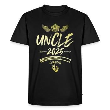 Uncle 2025 Loading Saying - Men's Premium Organic T-Shirt - black - Front - Nico (187cm)