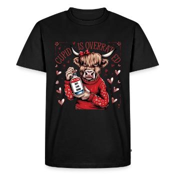 Célibataire Saint-Valentin Amour Cupidon Drôle Dicton - T-shirt Premium bio Homme - noir - Devant - Nico (187cm)