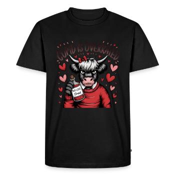 Célibataire Saint-Valentin Amour Cupidon Drôle Dicton - T-shirt Premium bio Homme - noir - Devant - Nico (187cm)