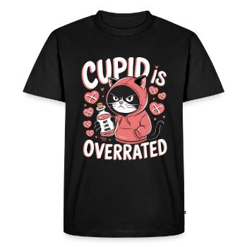 Célibataire Saint-Valentin Amour Cupidon Drôle Dicton - T-shirt Premium bio Homme - noir - Devant - Nico (187cm)